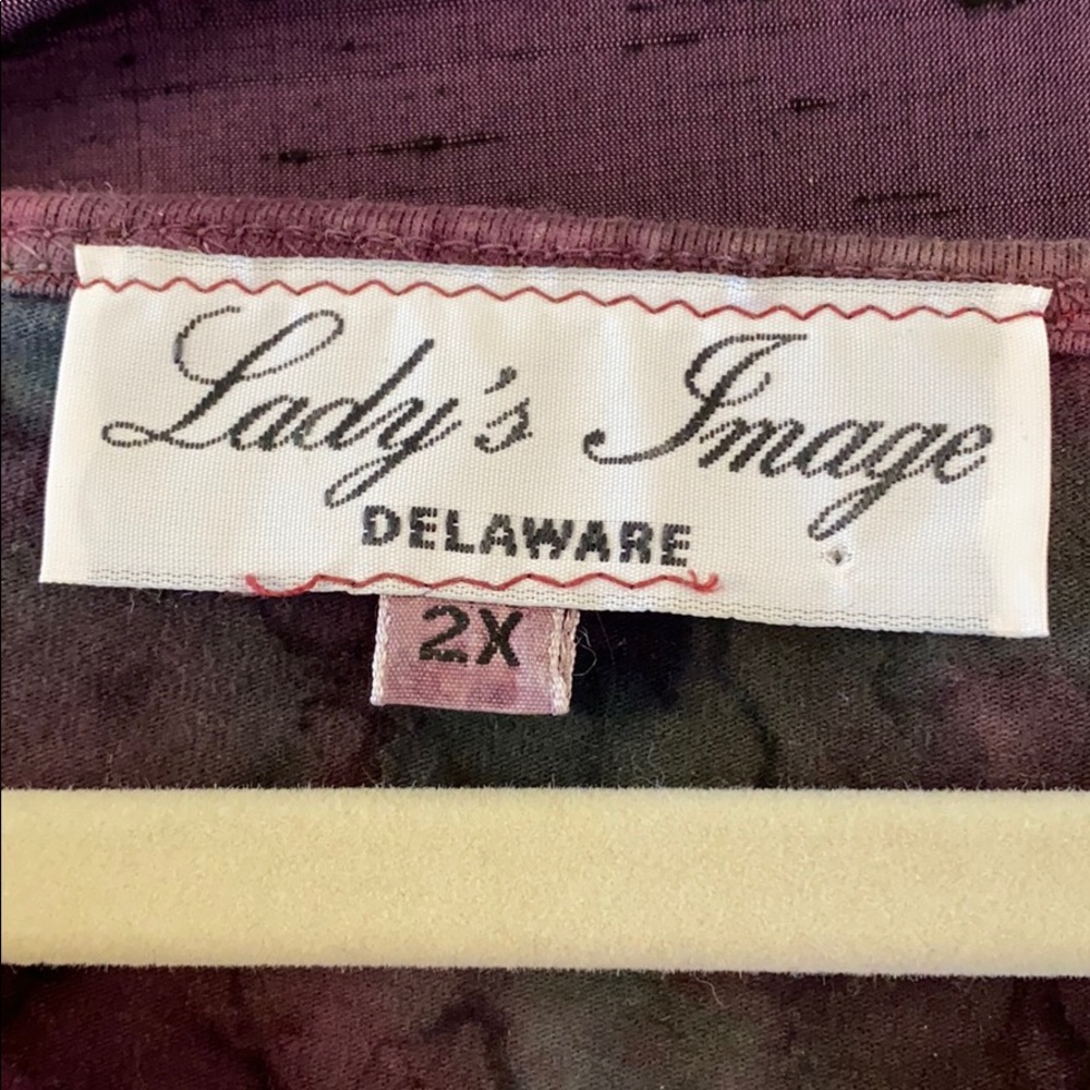 Split Neck Tie-Dyed Pattern Tunic W/ Rhinestones - image 2